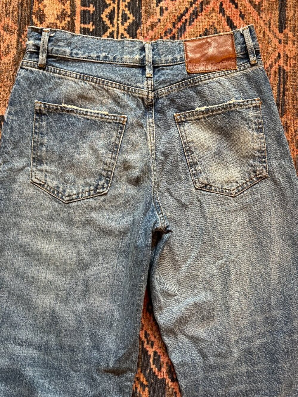 Zara The New Daddy Jeans Women’s 4 Distressed Ripped Straight Leg Y2K - Picture 3 of 6